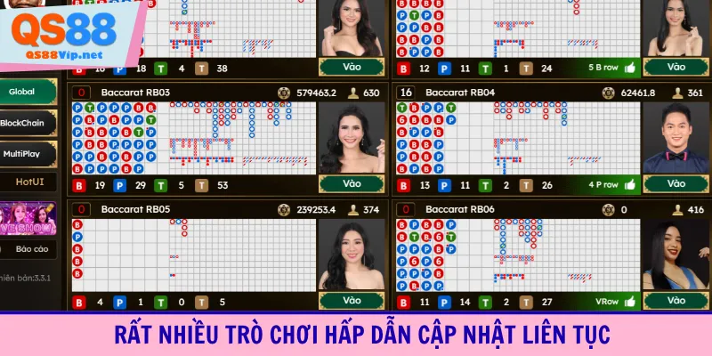 Rất nhiều trò chơi hấp dẫn cập nhật liên tục